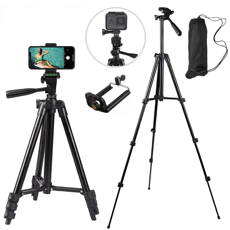 3120 Tripod For Phone 100cm Universal Camera Tripod Stand Phone Holder Lightweight Universal Photography For Xiaomi Huawei DSLR